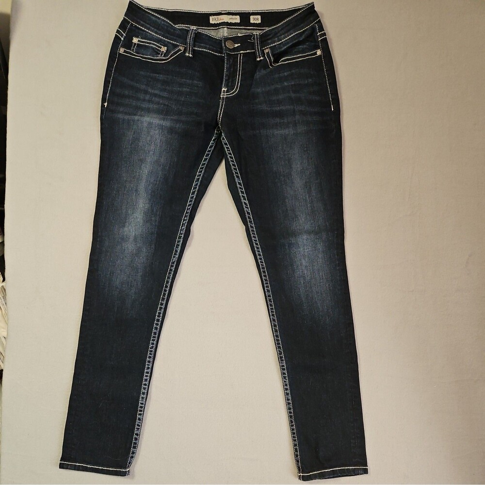 BKE Buckle Jeans Women’s Payton Mid-Rise Bootcut 29x31.5 - Blue Distressed